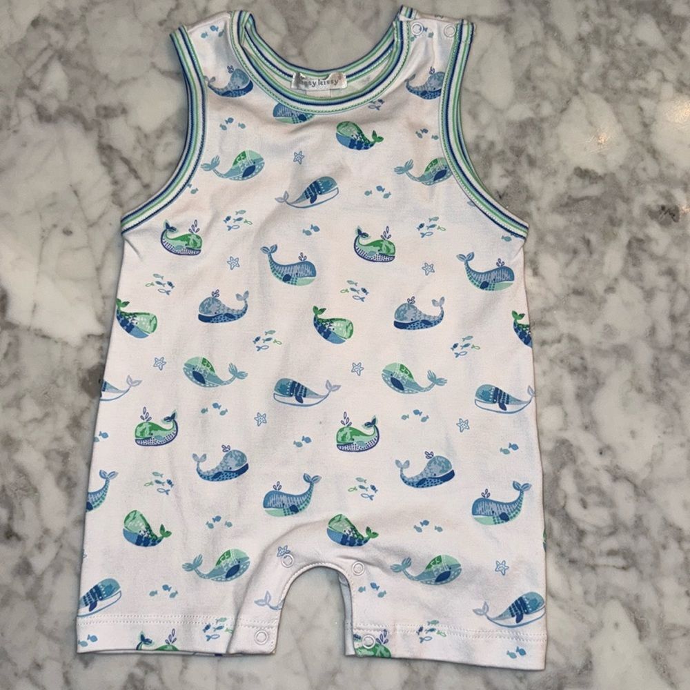 NWT KISSY KISSY WHALE PLAYSUIT 3/6M